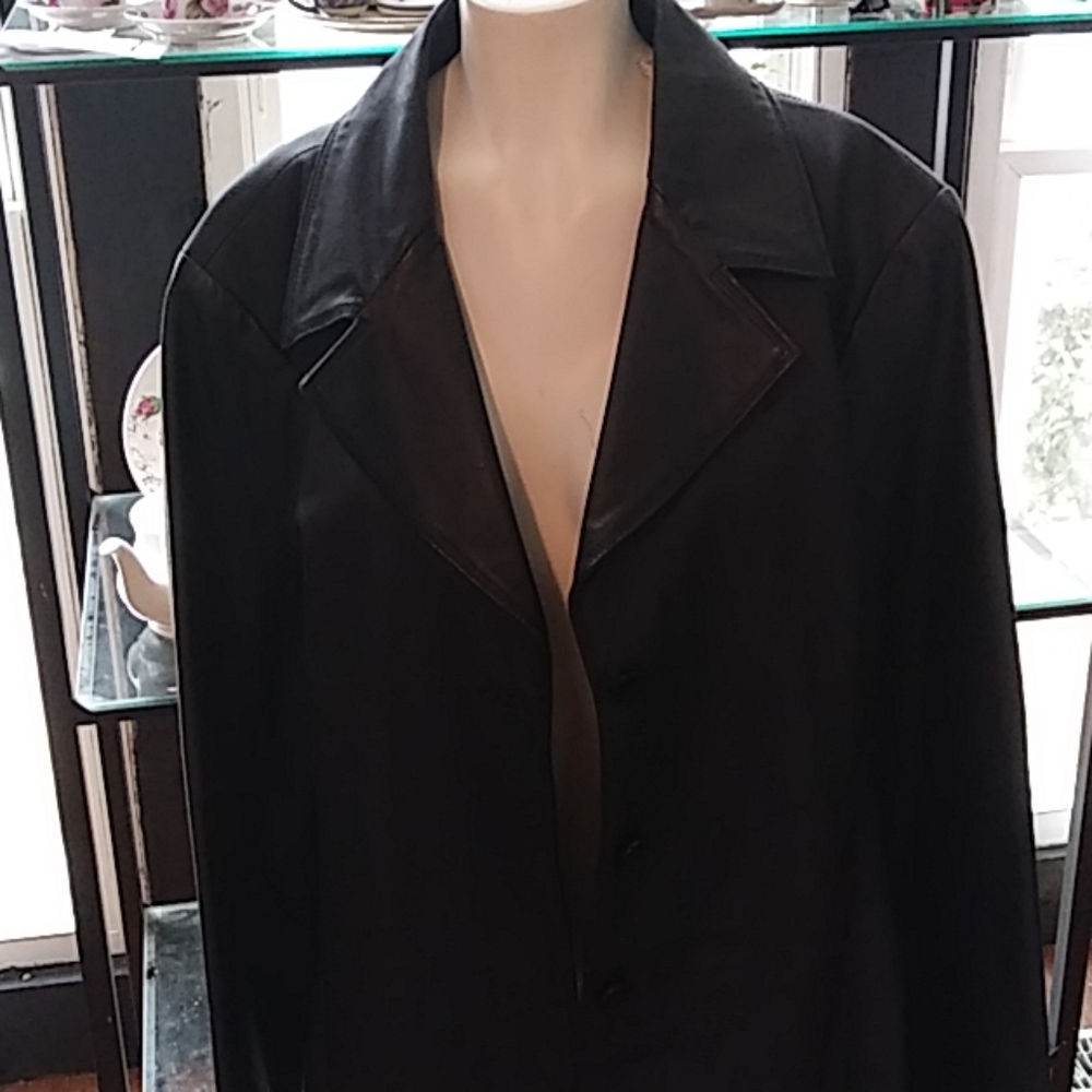 Leather coat